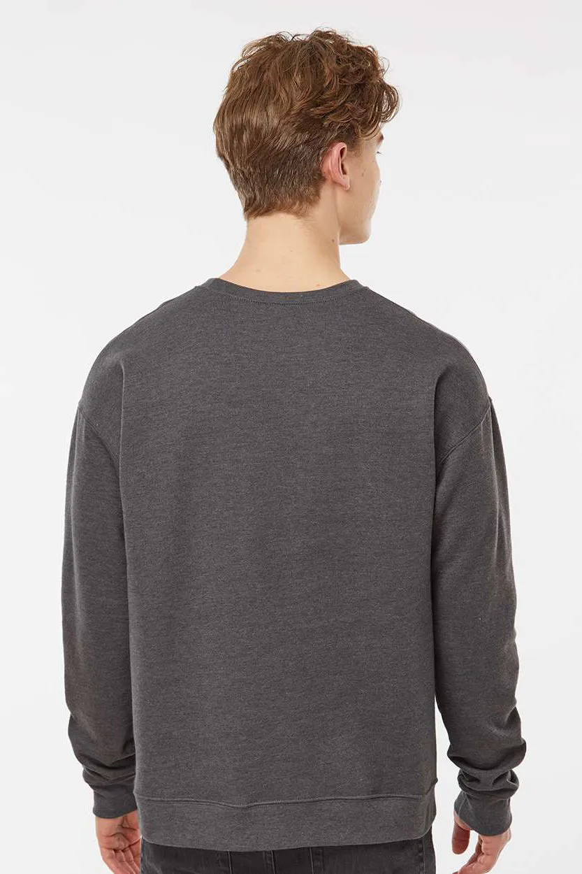 Tultex Herren Fleece Pullover - Meliertes Anthrazitgrau