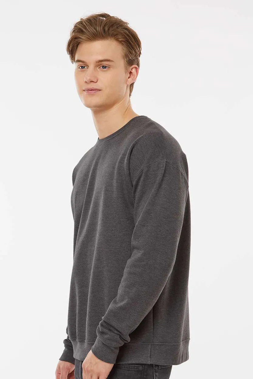 Tultex Herren Fleece Pullover - Meliertes Anthrazitgrau