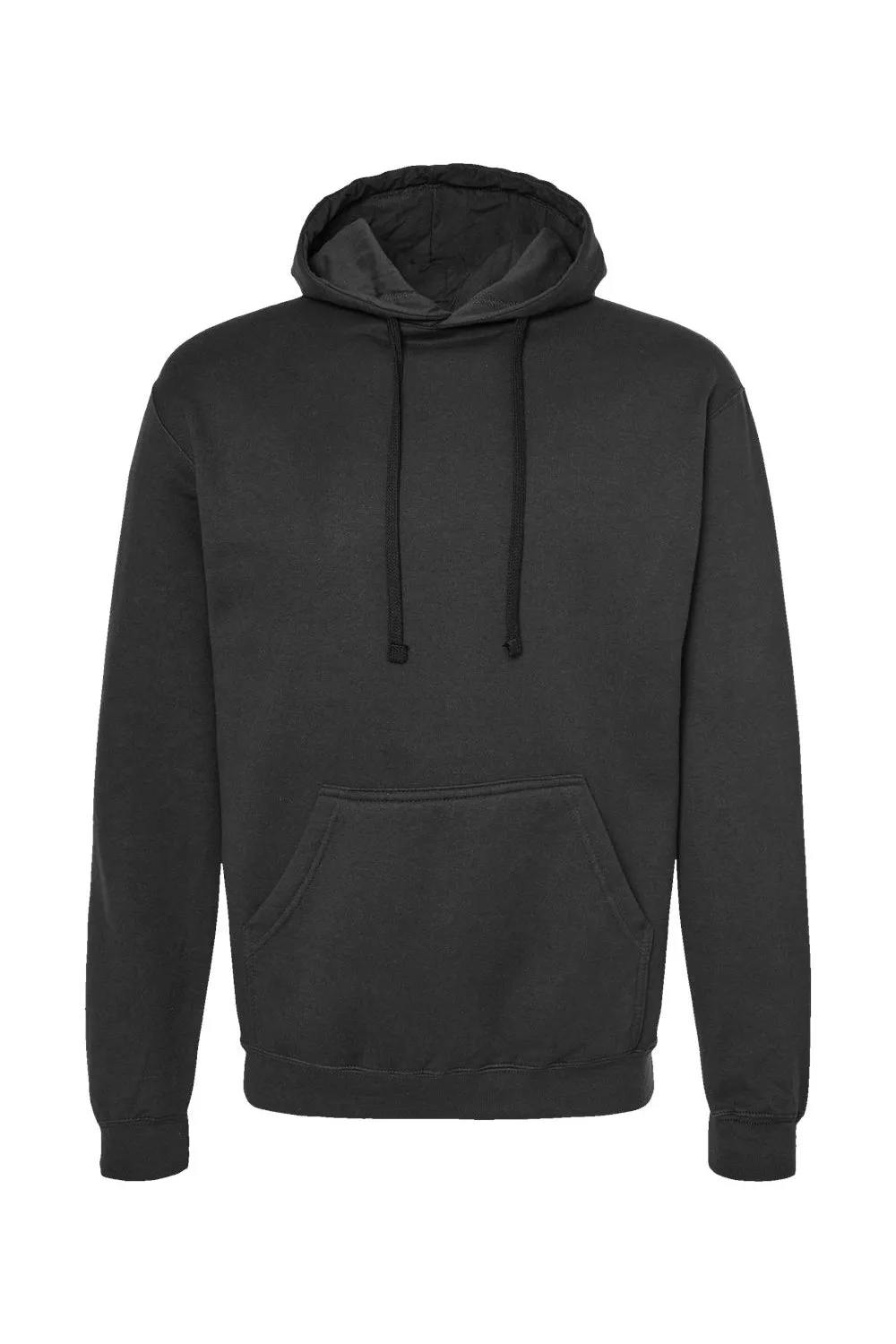 Tultex Herren Fleece Kapuzenpullover mit Kangaroo-Tasche - Schwarz