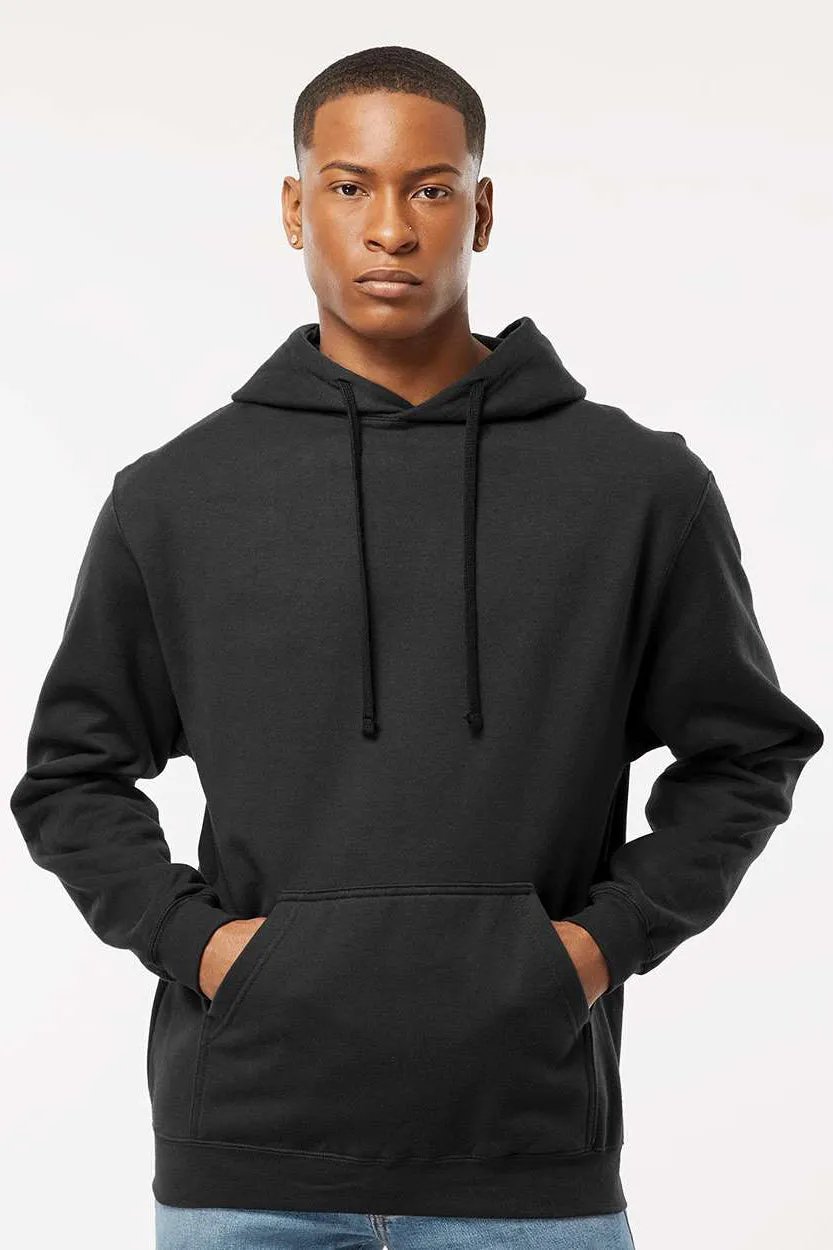Tultex Herren Fleece Kapuzenpullover mit Kangaroo-Tasche - Schwarz