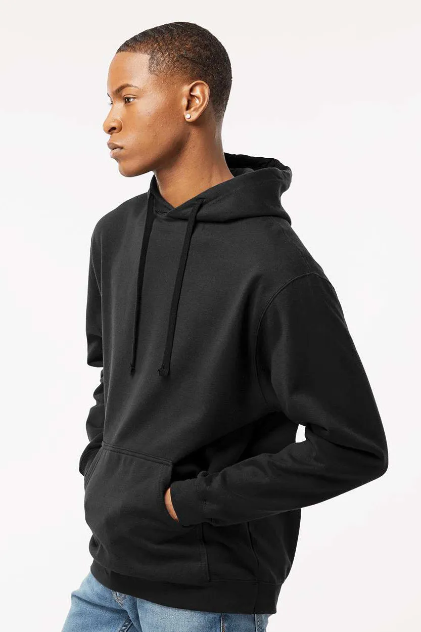 Tultex Herren Fleece Kapuzenpullover mit Kangaroo-Tasche - Schwarz