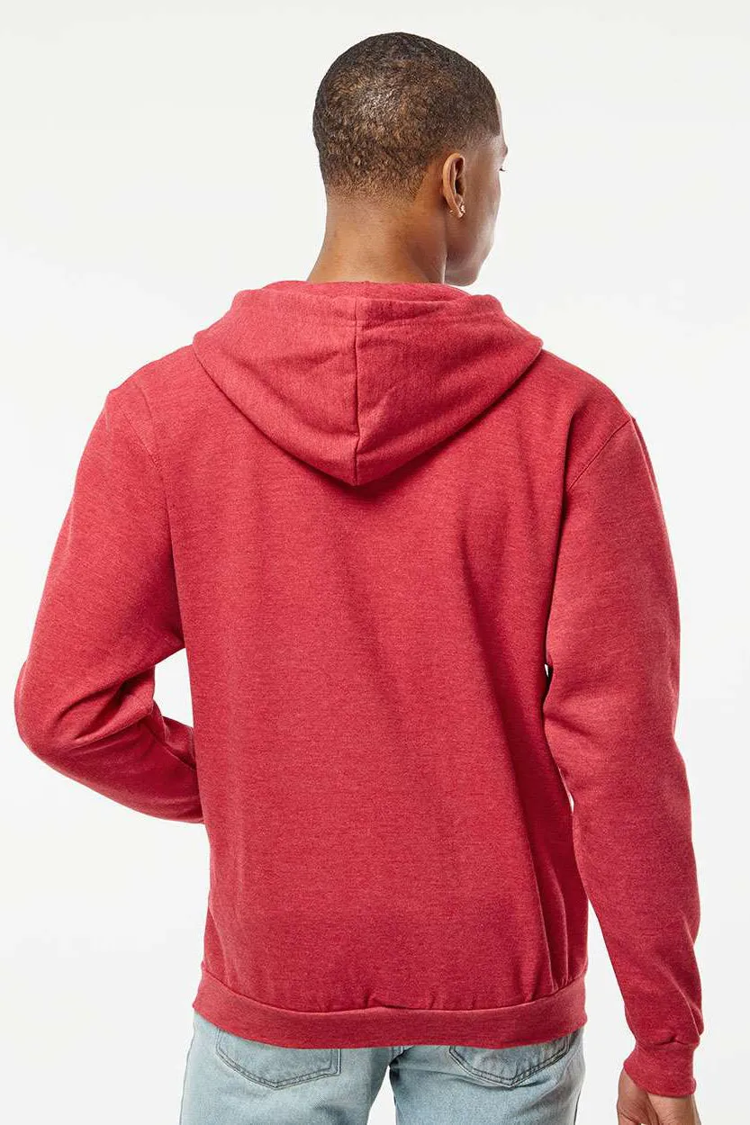 Tultex Herren Kapuzenpullover mit Reißverschluss und Taschen - Heather Rot