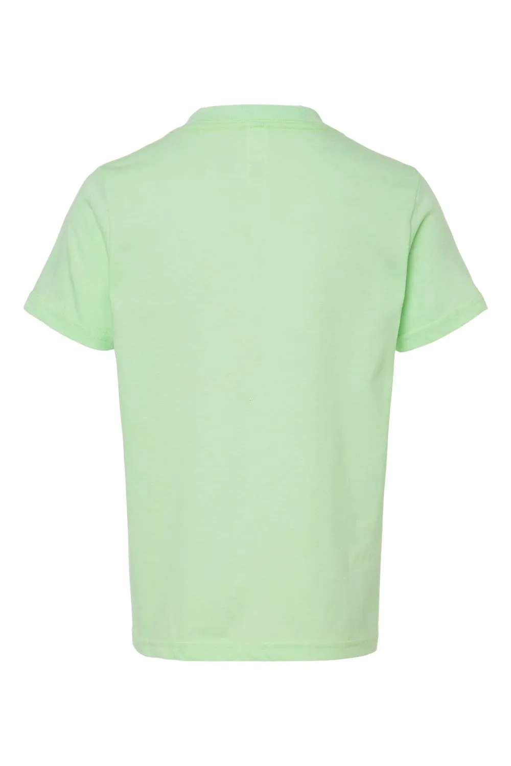Tultex Jugendfein-Jersey Kurzarm-Rundhals-T-Shirt - Heather Neo Mintgrün