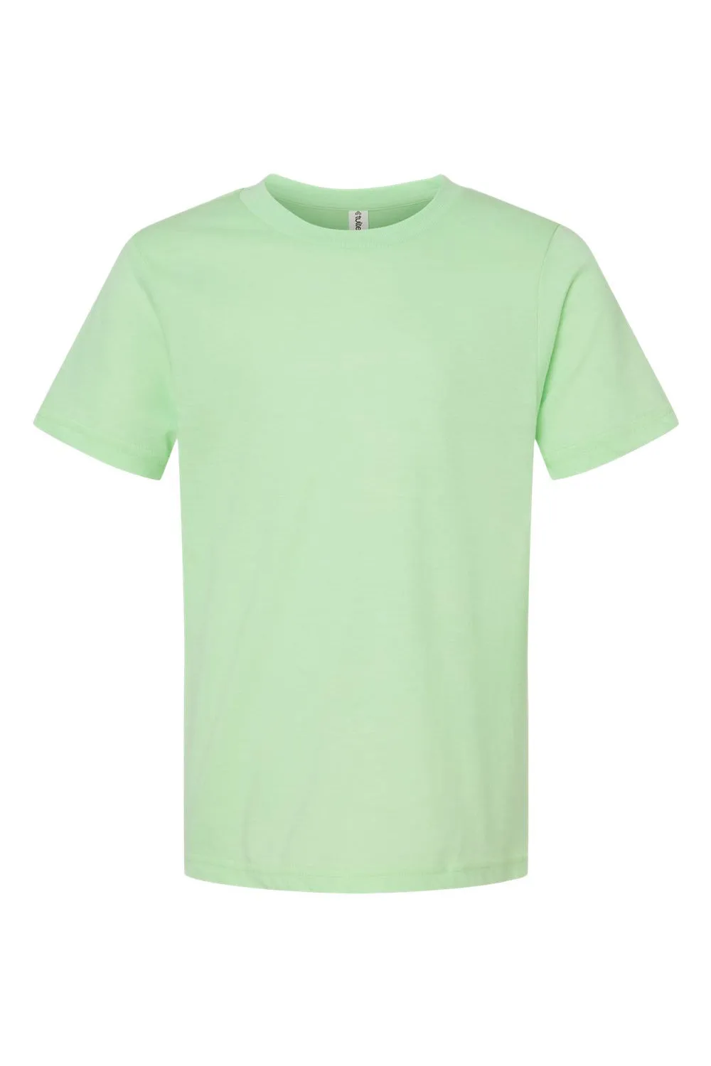 Tultex Jugendfein-Jersey Kurzarm-Rundhals-T-Shirt - Heather Neo Mintgrün