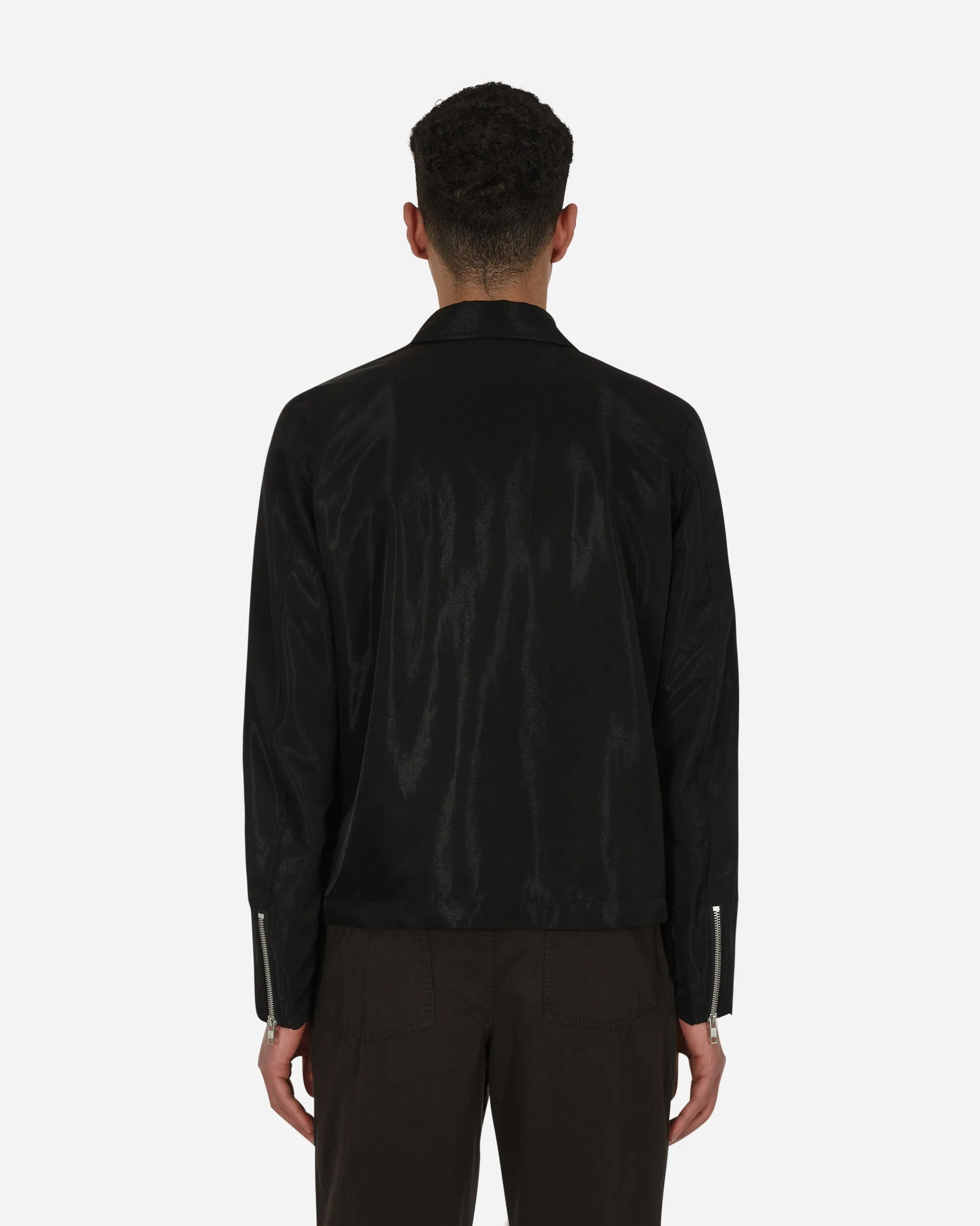 Samt Reißverschluss Jacke Schwarz