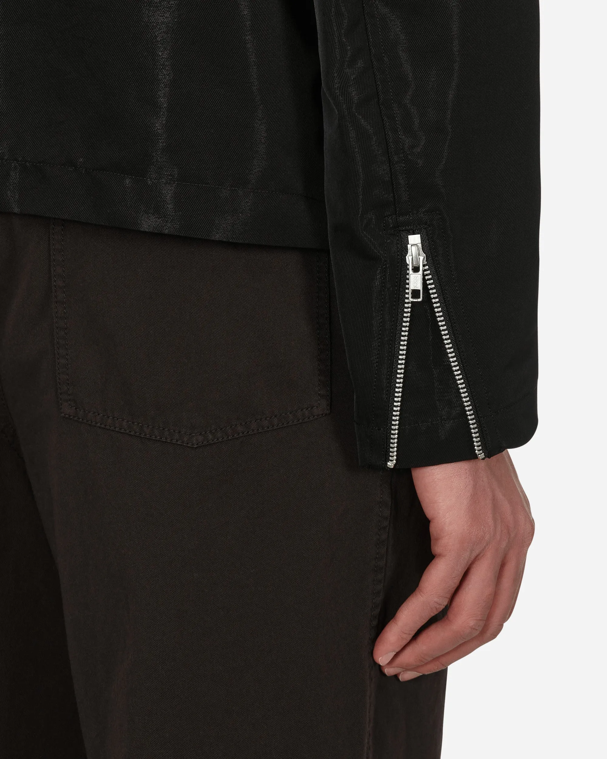 Samt Reißverschluss Jacke Schwarz
