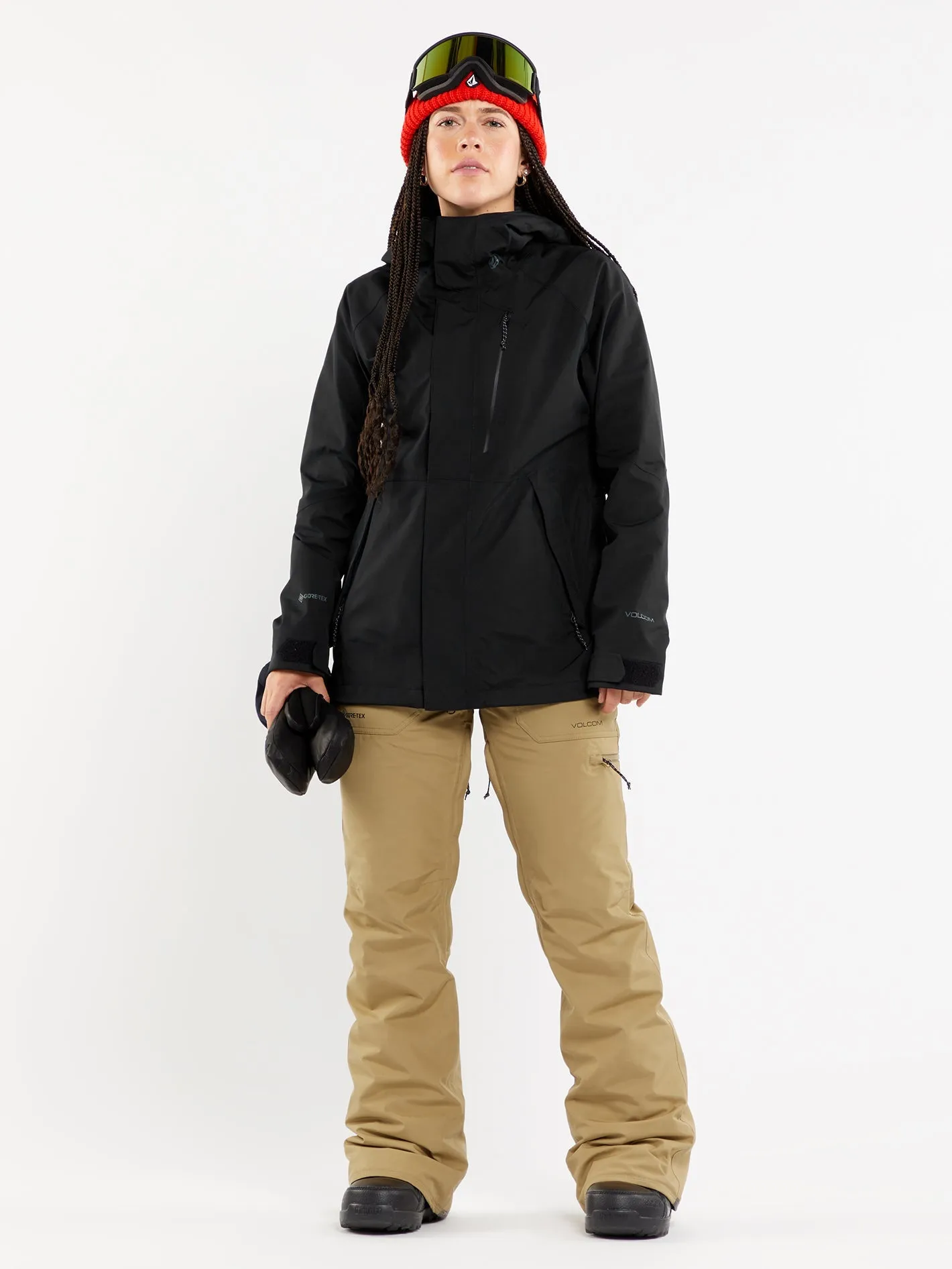 Volcom V.Co Aris Gore-Tex Damen-Snowboard- & Skijacke Schwarz Volcom
