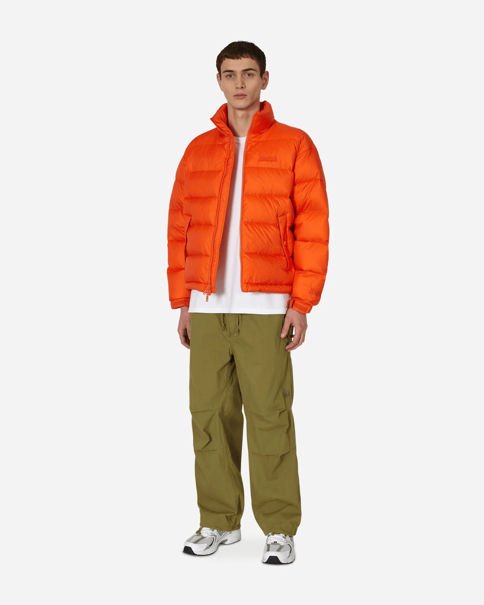 Woolrich Nylon Ripstop Daunenjacke Orange