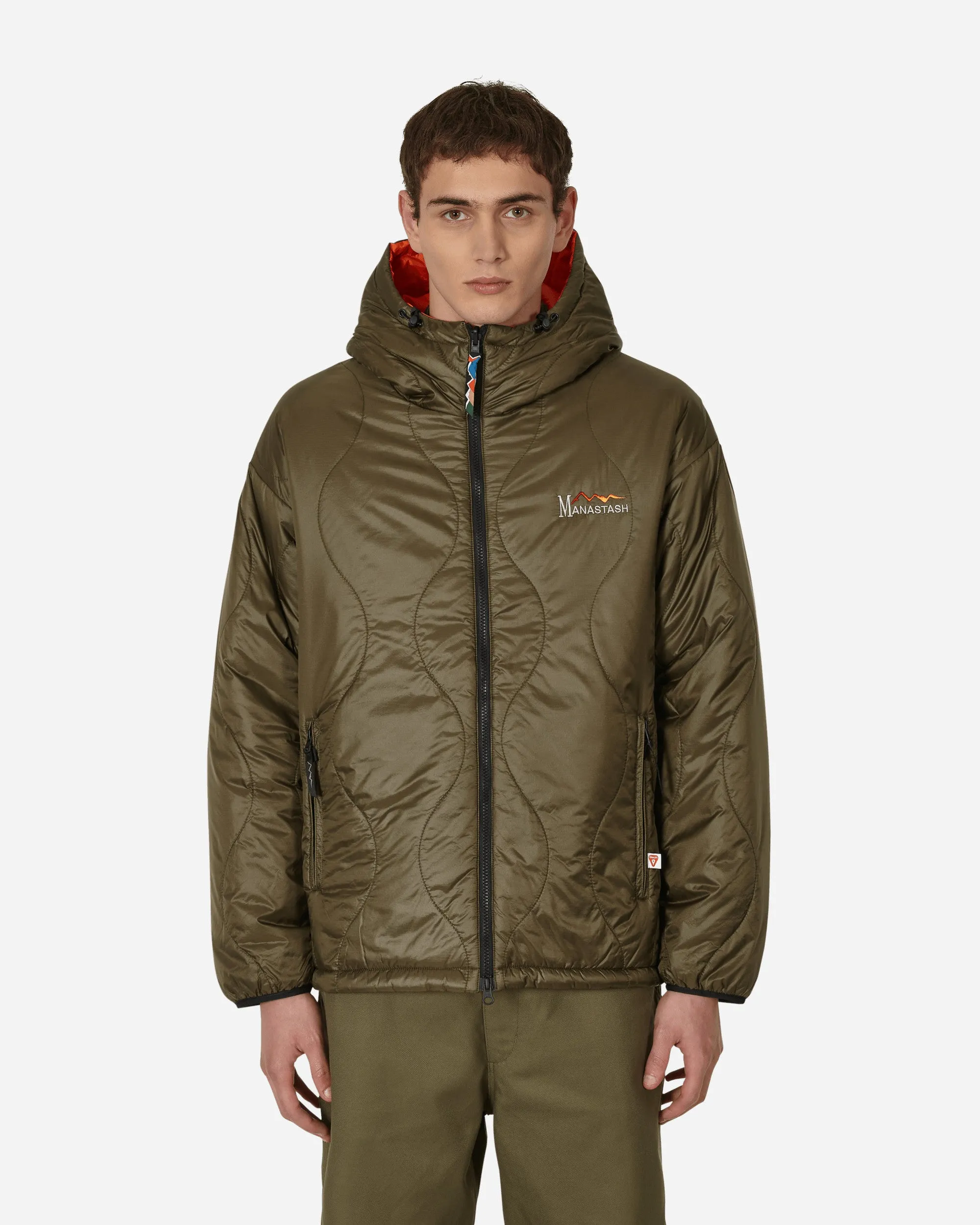 Y2K Reversible Kapuzenjacke Grün